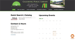Desktop Screenshot of galesburglibrary.org